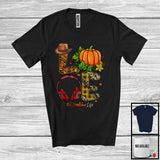 MacnyStore - LOVE Dispatcher; Fantastic Thanksgiving Leopard Plaid Pumpkin; Proud Jobs Careers Group T-Shirt