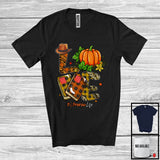 MacnyStore - LOVE Librarian; Fantastic Thanksgiving Leopard Plaid Pumpkin; Proud Jobs Careers Group T-Shirt