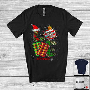 MacnyStore - LOVE Pharmacist; Fantastic Christmas Leopard Plaid Ornaments; Proud Jobs Careers Group T-Shirt