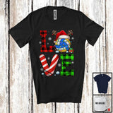 MacnyStore - LOVE Volleyball; Cheerful Christmas Lights Plaid Volleyball; Matching X-mas Sport Player Team T-Shirt