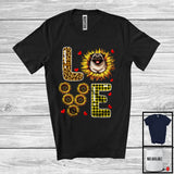 MacnyStore - LOVE, Adorable Plaid Leopard Sunflower Flowers Pug Lover, Matching Family Group T-Shirt