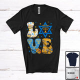 MacnyStore - LOVE; Amazing Hanukkah Menorah Matching Lover; Matching Family Team Group T-Shirt