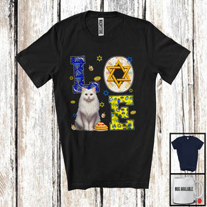 MacnyStore - LOVE; Awesome Hanukkah Decoration Lovely Cat Owner; Pajama Family Group T-Shirt