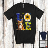 MacnyStore - LOVE; Awesome Hanukkah Decoration Lovely Corgi Owner; Pajama Family Group T-Shirt