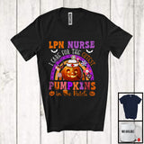 MacnyStore - LPN Nurse Care For The Cutest Pumpkins In The Patch; Happy Halloween Pumpkin Rainbow T-Shirt