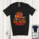 MacnyStore - LPN Nurse Squad; Amazing Thanksgiving Halloween Witch Turkey; Careers Jobs Group T-Shirt