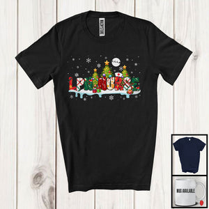 MacnyStore - LPN Nurse; Proud Christmas Tree Snowing; Matching X-mas LPN Nurse Pajama Group T-Shirt