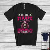 MacnyStore - Let The Pirate Shenanigans Begin; Creepy Halloween Pirate Skull Women; Family Group T-Shirt