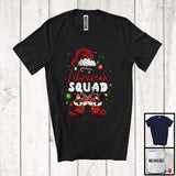 MacnyStore - Librarian Squad; Cheerful Christmas Leopard Santa Costume Snowing; Women Jobs Group T-Shirt