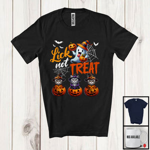 MacnyStore - Lick Not Treat, Adorable Halloween Costume Three Witch American Shorthair Witch, Family Group T-Shirt