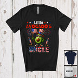 MacnyStore - Little Avocado's Uncle, Awesome 4th Of July American Flag Avocado, Patriotic Family Group T-Shirt