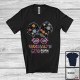 MacnyStore - Little Miss Girl Kindergarten Grad 2024, Adorable Graduation Messy Bun Hair Girls, Students Group T-Shirt