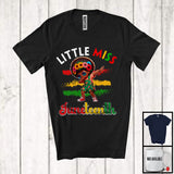 MacnyStore - Little Miss Juneteenth, Lovely African American Afro Girl Dabbing, Black History Melanin Proud T-Shirt