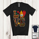 MacnyStore - Love 1865, Adorable Juneteenth African American Gnome, Afro Black Freedom Melanin Heart T-Shirt