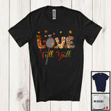 MacnyStore - Love Fall Y'All; Joyful Thanksgiving Autumn Leaves Badminton Team; Sport Player Playing Lover T-Shirt