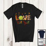 MacnyStore - Love Fall Y'All; Joyful Thanksgiving Autumn Leaves Tennis Team; Sport Player Playing Lover T-Shirt