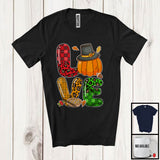 MacnyStore - Love, Awesome Thanksgiving Plaid Leopard Pilgrim Pumpkin Lover, Matching Family Group T-Shirt