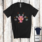 MacnyStore - Lovely Turkey Face And Badminton Tail; Wonderful Thanksgiving Badminton Player; Sport Team T-Shirt