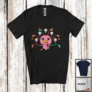 MacnyStore - Lovely Turkey Face And Golf Tail; Wonderful Thanksgiving Golf Player; Sport Team T-Shirt