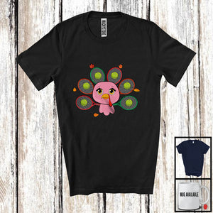 MacnyStore - Lovely Turkey Face And Tennis Tail; Wonderful Thanksgiving Tennis Player; Sport Team T-Shirt