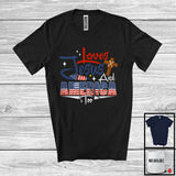 MacnyStore - Loves Jesus And America Too, Amazing 4th Of July American Flag Firecracker Fireworks, Patriotic T-Shirt