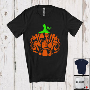 MacnyStore - Lunch Lady Equipments Pumpkin Shape; Proud Thanksgiving Halloween; Lunch Lady Group T-Shirt