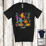 MacnyStore - iGHAPbg/s1Lunch Lady Squad, Horror Halloween Costume Plaid Lunch Lady Tools Witch, Matching Family Group T-Shirt