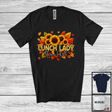 MacnyStore - Lunch Lady Thankful; Wonderful Thanksgiving Sunflowers Fall Leaves; Family Group T-Shirt