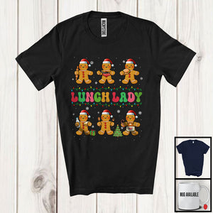 MacnyStore - Lunch Lady; Wonderful Christmas Lights Six Gingerbreads; Lunch Lady Jobs Careers Group T-Shirt