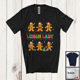 MacnyStore - Lunch Lady; Wonderful Christmas Lights Six Gingerbreads; Lunch Lady Jobs Careers Group T-Shirt