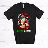 MacnyStore - Make Christmas Great Again; Amusing Christmas 2024 Santa Baking Baker; Family Friends Group T-Shirt