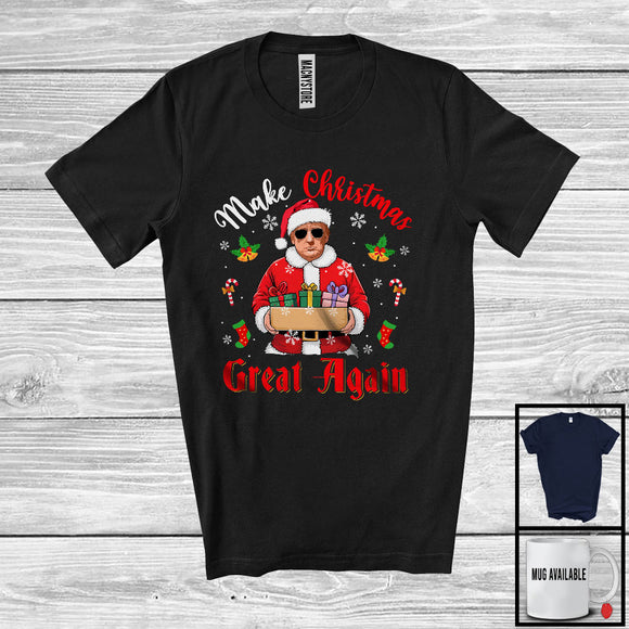 MacnyStore - Make Christmas Great Again; Humorous X-mas Santa Trump President; America Patriotic Group T-Shirt