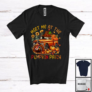 MacnyStore - Meet Me At The Pumpkin Patch; Amazing Thanksgiving Turkey On Pickup Truck; Sunflowers T-Shirt