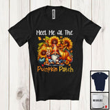 MacnyStore - Meet Me At The Pumpkin Patch; Lovely Thanksgiving Gnome Pumpkins Sunflowers; Family Group T-Shirt