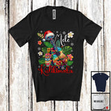 MacnyStore - Mele Kalikimaka; Awesome Christmas Lights Guitar Santa; Hawaiian Flowers X-mas Family Group T-Shirt