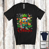 MacnyStore - Mele Kalikimaka; Awesome Christmas Lights Pineapple Santa; Hawaiian Flowers Cocktail Lover T-Shirt