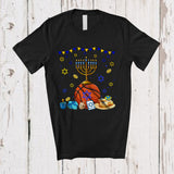 MacnyStore - Menorah With Basketball Equipment; Wonderful Hanukkah Family Basketball Player Playing; Sport Team T-Shirt