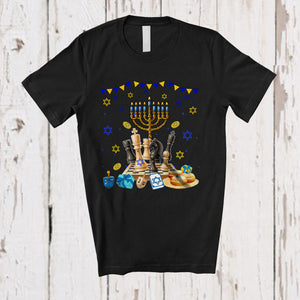 MacnyStore - Menorah With Chess; Wonderful Hanukkah Family Chess Player Playing; Sport Team T-Shirt