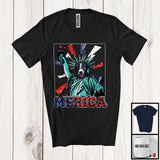 MacnyStore - Merica, Amazing 4th Of July Liberty Whippet, American Flag Whippet Patriotic Animal Lover T-Shirt