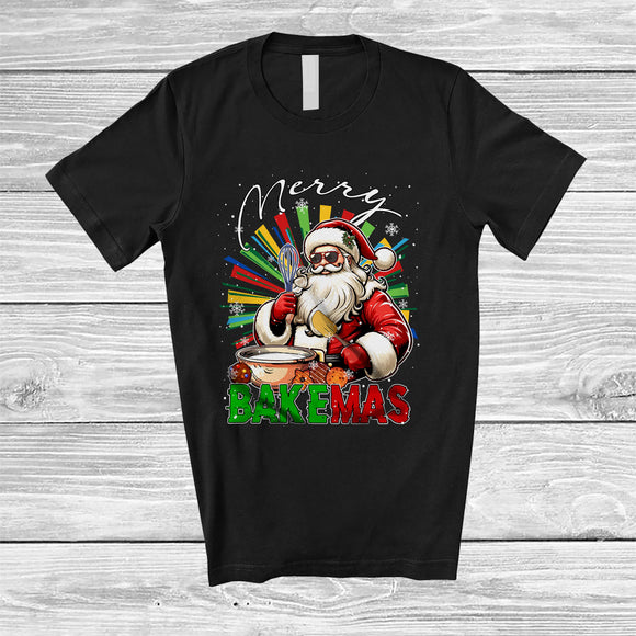 MacnyStore - Merry Bakemas; Amazing Christmas Santa Baking Cookies Lover; X-mas Family Group T-Shirt