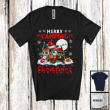 MacnyStore - Merry Camping Christmas; Awesome X-mas Snowing Camping Truck Lover; Family Group T-Shirt