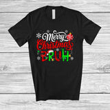 MacnyStore - Merry Christmas Bruh; Amazing X-mas Snowing Lights; Ornaments Matching Family Group T-Shirt