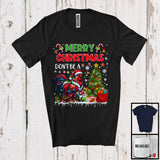 MacnyStore - Merry Christmas Don't Be A, Cheerful X-mas Tree Lights Santa Rooster Lover, Family Group T-Shirt