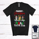 MacnyStore - Merry Christmas Make Them All; Adorable Christmas Three Bartender Tools; Snowing Family Group T-Shirt