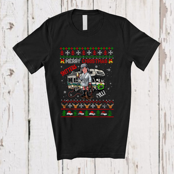 MacnyStore - Merry Christmas Shitters Full; Sarcastic X-mas Sweater Movies Lover; Snowing Family Group T-Shirt