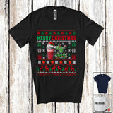 MacnyStore - Merry Christmas; Amazing Christmas Sweater Santa Bartender Lover; Matching X-mas Group T-Shirt