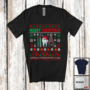 MacnyStore - Merry Christmas; Amazing Christmas Sweater Santa Dentist Lover; Matching X-mas Group T-Shirt