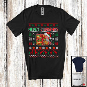 MacnyStore - Merry Christmas; Amazing Christmas Sweater Santa Lunch Lady Lover; Matching X-mas Group T-Shirt