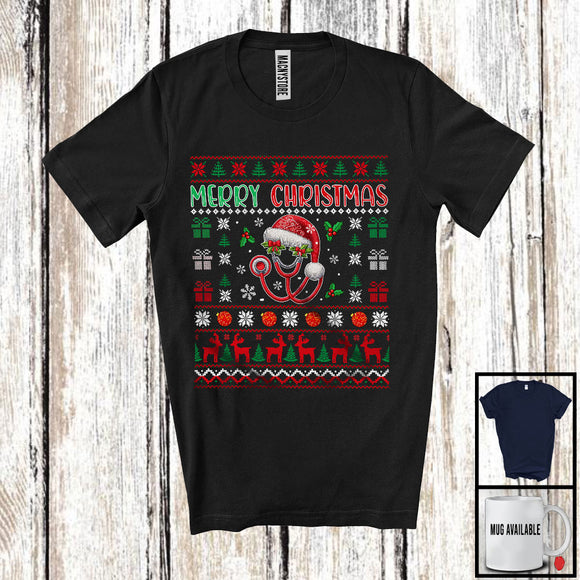 MacnyStore - Merry Christmas; Amazing Christmas Sweater Santa Nurse Lover; Matching X-mas Group T-Shirt