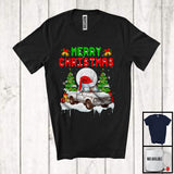 MacnyStore - Merry Christmas; Amazing X mas Moon Tree Santa Pickup Driver Lover; Family Group T-Shirt